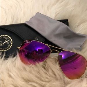 Ray ban pink polarized sunglasses